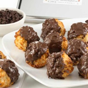 Coconut Chocolate Dipped Macaroons GIFT TIN