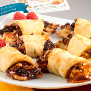 Gourmet Crescent Style Rugelach Raspberry & Apricot (Fruit Juice Sweetened) GIFT TIN
