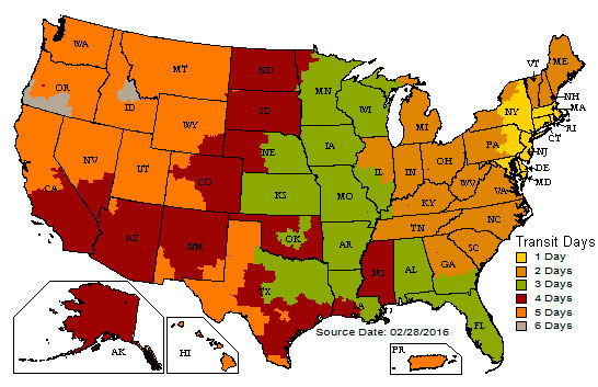 Erica's Shipping Map